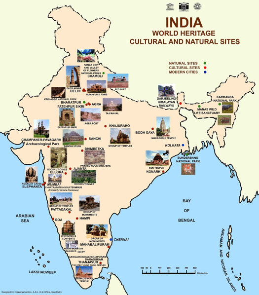 UNESCO World Heritage Sites in India updated