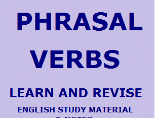 Phrasal Verbs List – English Study Material & Notes