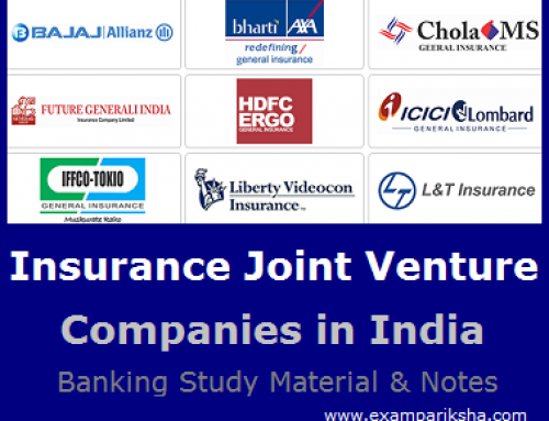 List of Joint Venture Insurance Companies in India – Banking Study Material & Notes