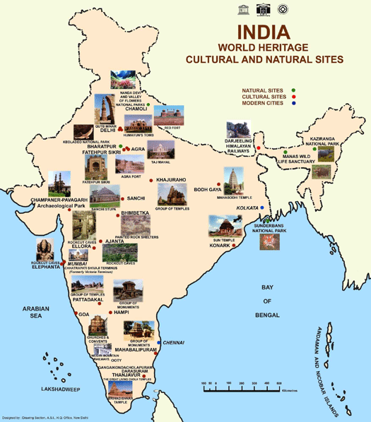 How Many Cultural Sites Are There In India