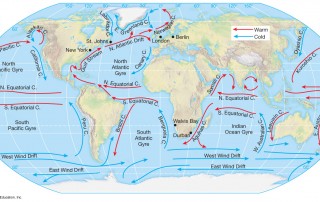 Movements of ocean water ocean currents