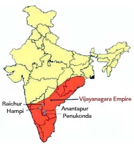 Vijayanagar On Political Map Of India Vijayanagar Empire - History Study Material & Notes