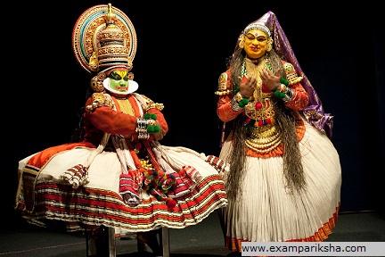 kathakali dance (duo) - Indian classical dance study material & notes